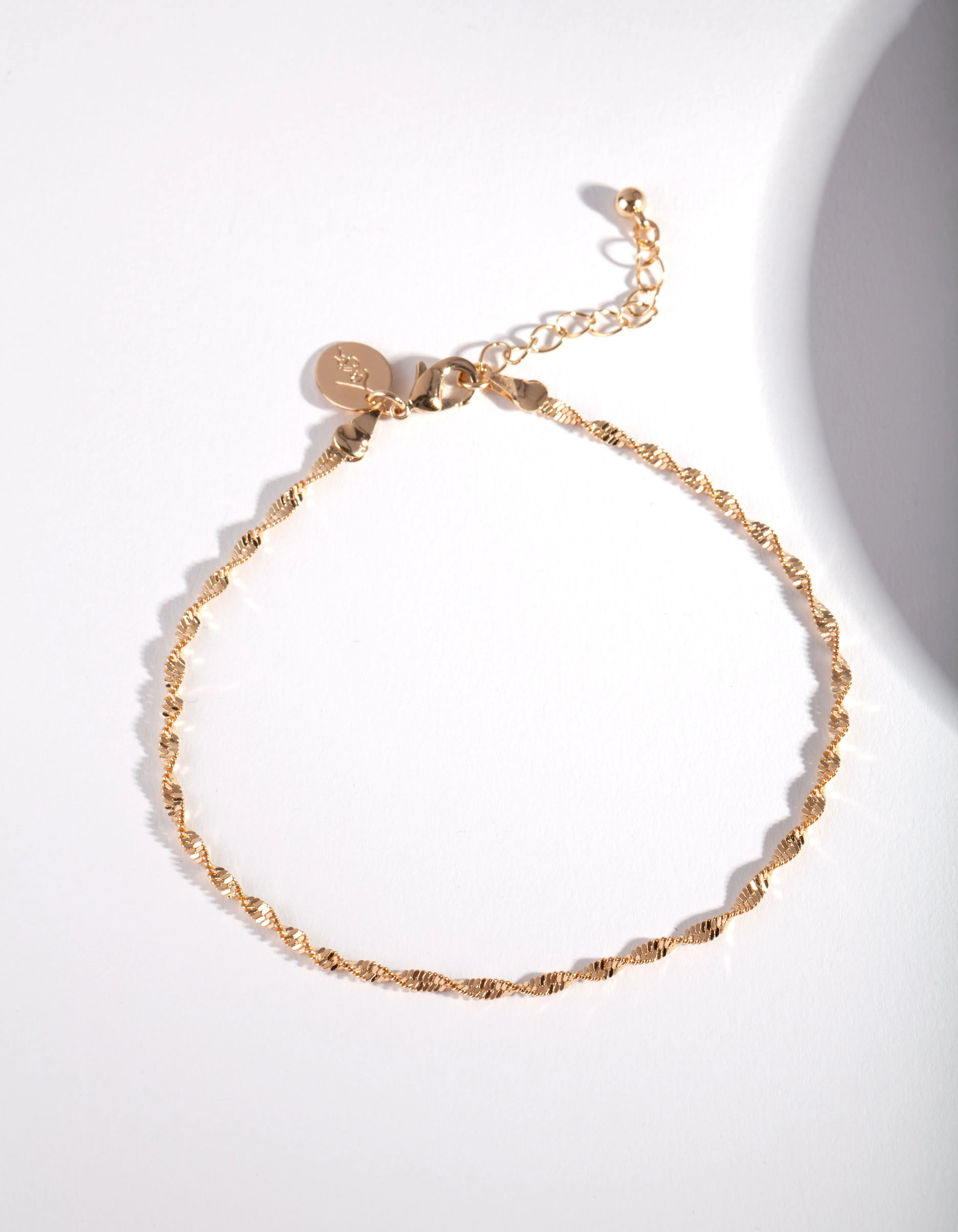 Gold Twist Chain Anklet