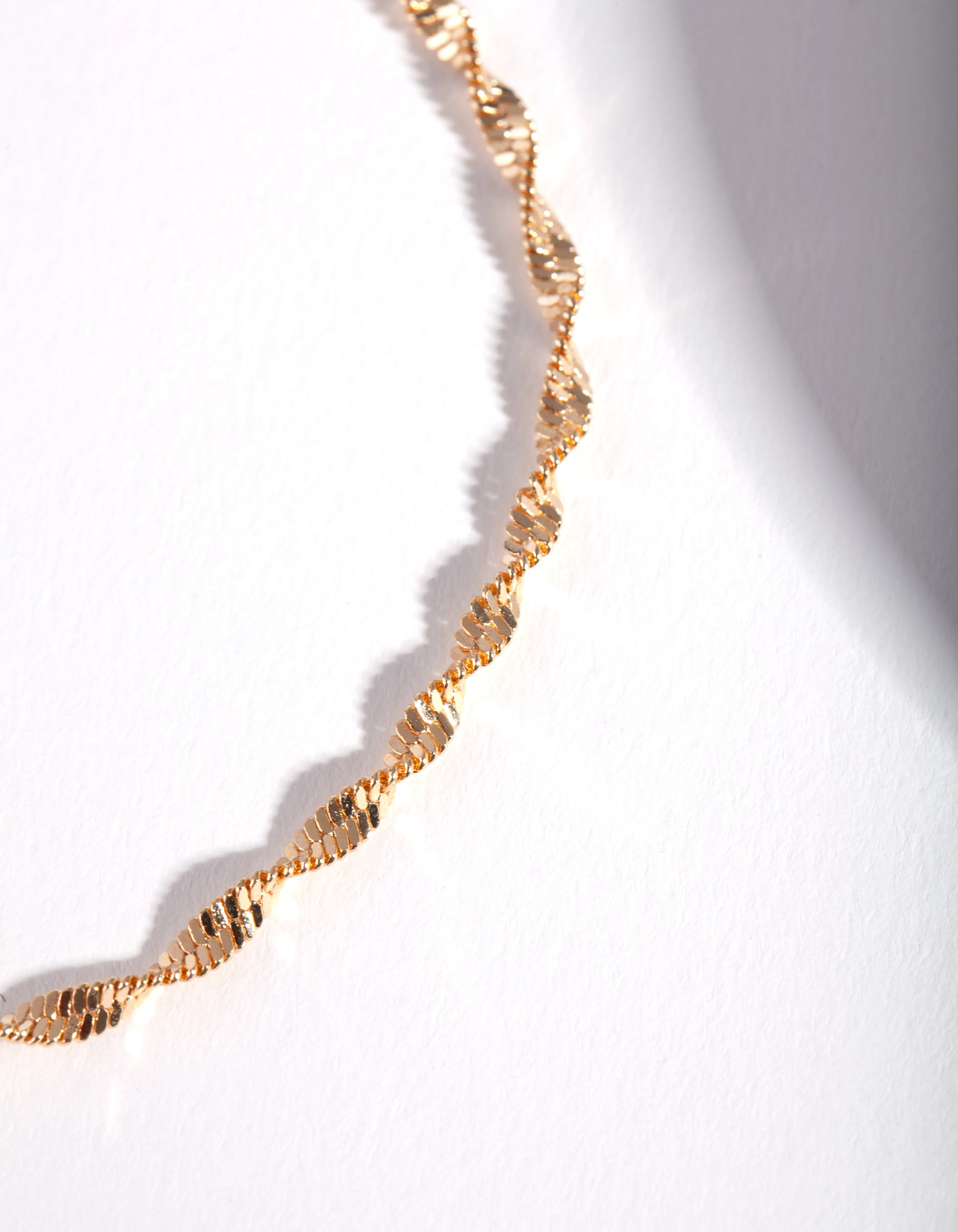 Gold Twist Chain Anklet