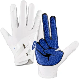 Grip Boost Peace Stealth 6 Boost Plus Football Gloves - White/Royal Blue