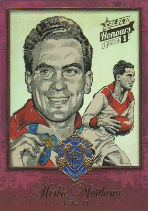 Herbie Matthews, Brownlow Sketch, 2014 Select AFL Honours 1