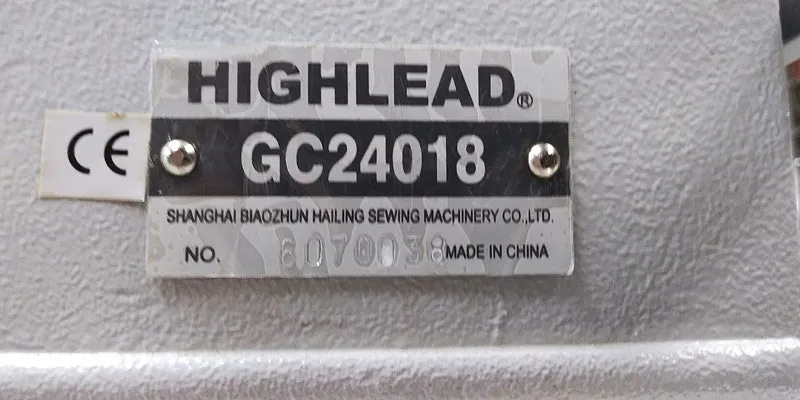 Highlead GC24018 Post Bed Single Needle Roller Foot Sewing Machine