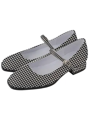 Houndstooth Women's Mary Jane Shoes