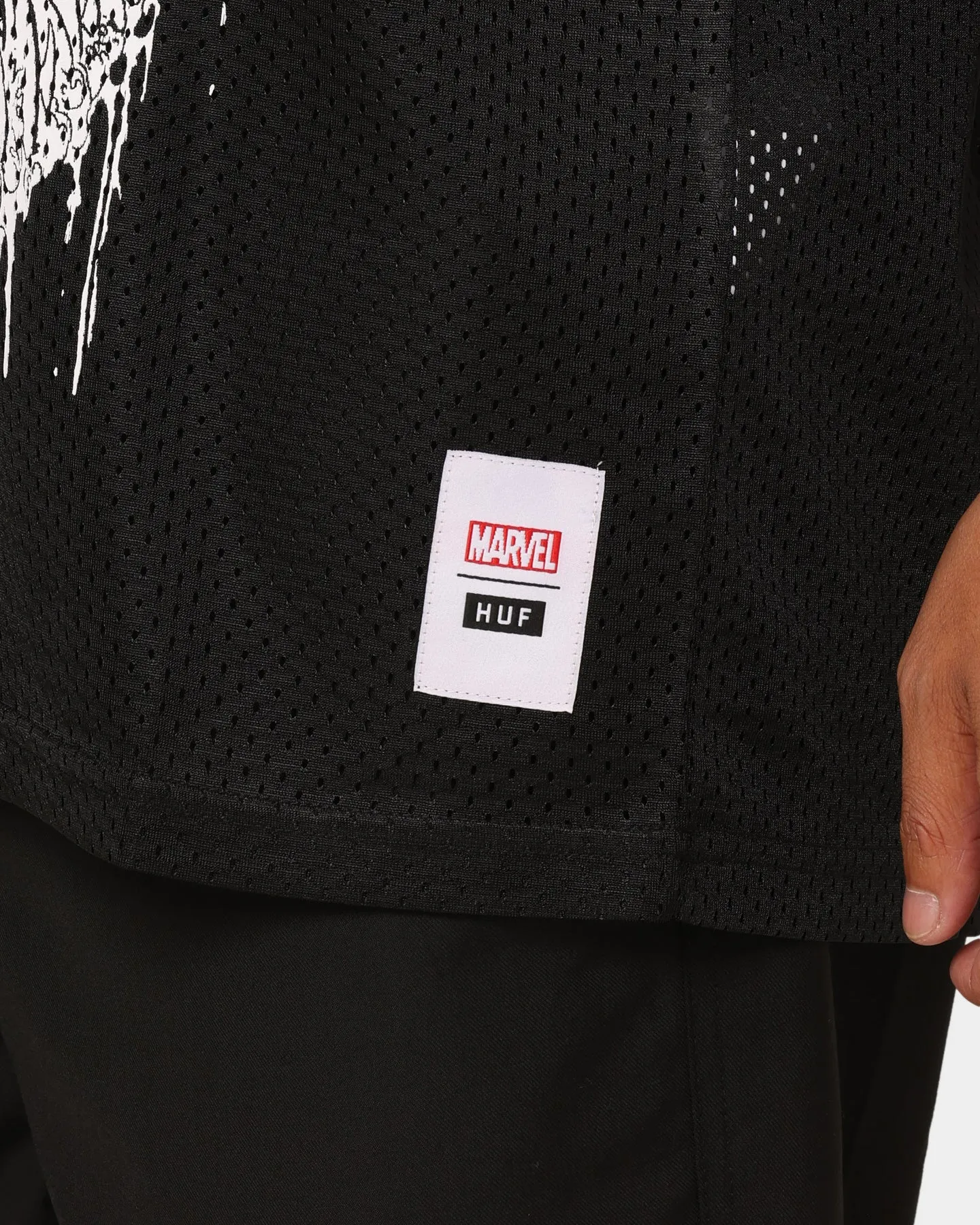 HUF X Marvel Venom Football Jersey Black