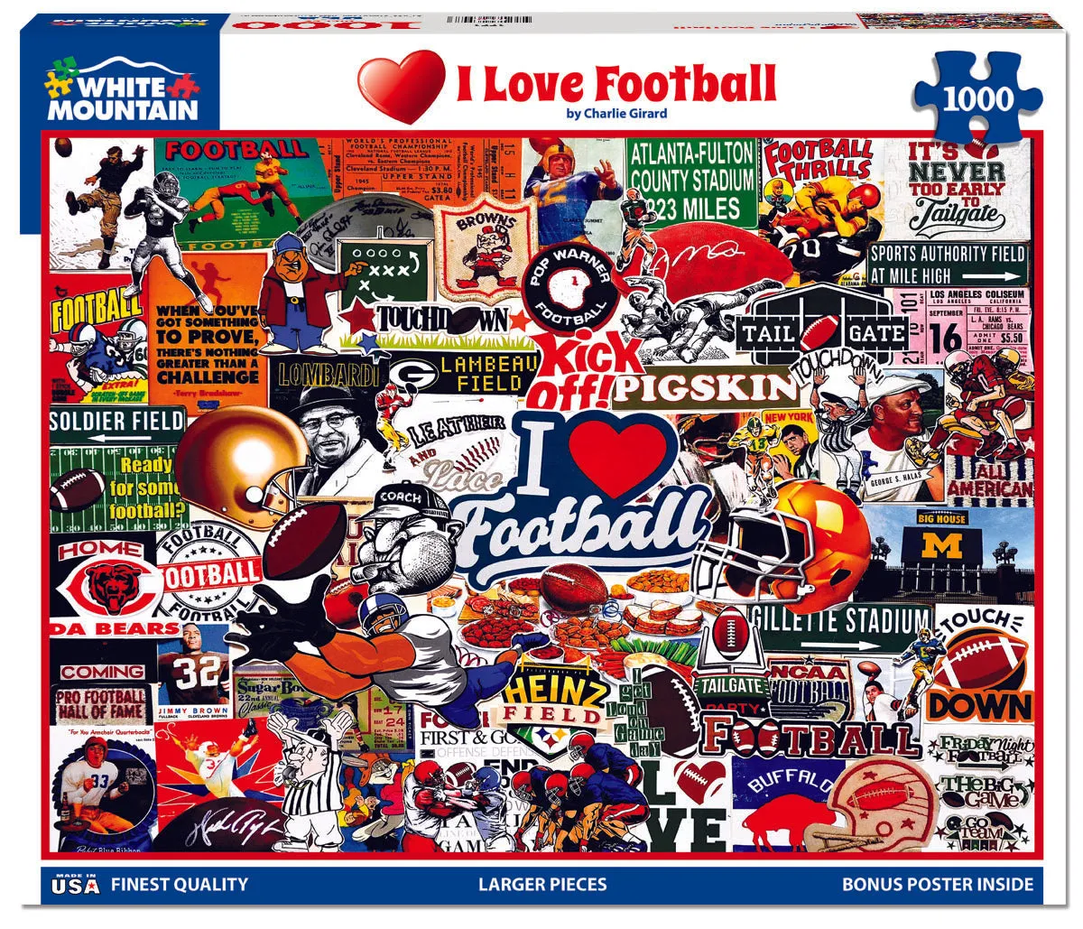 I Love Football (1771pz) - 1000 Piece Jigsaw Puzzle