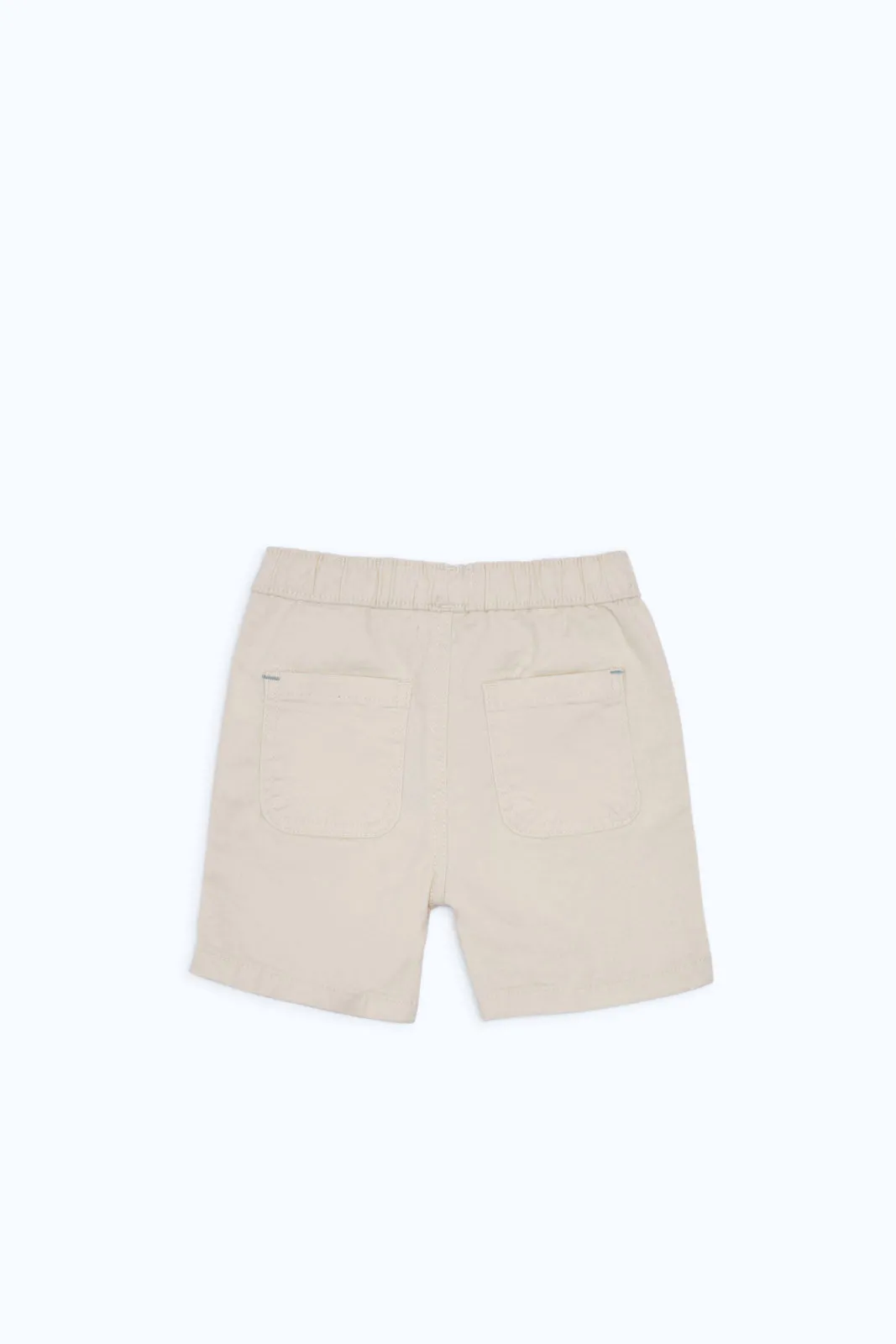 Infant Boys Cream Twill Short Pull On