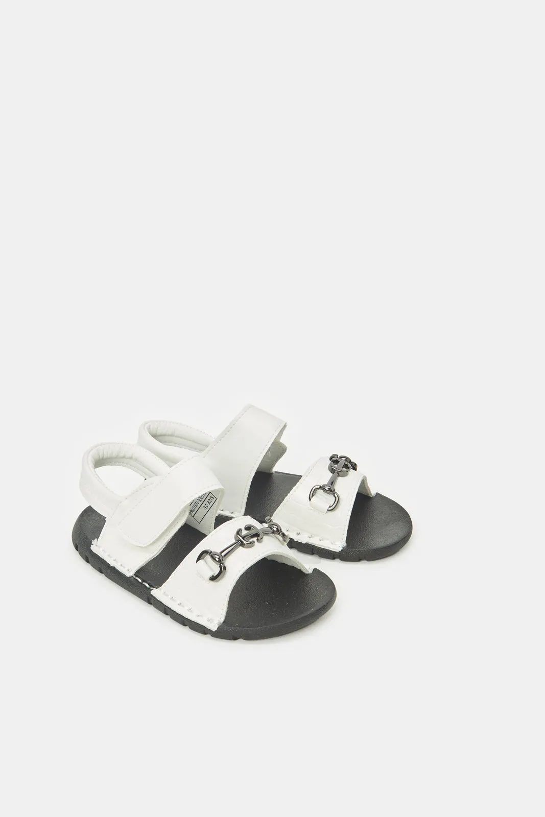 Infant Boys White Embellished Sandal