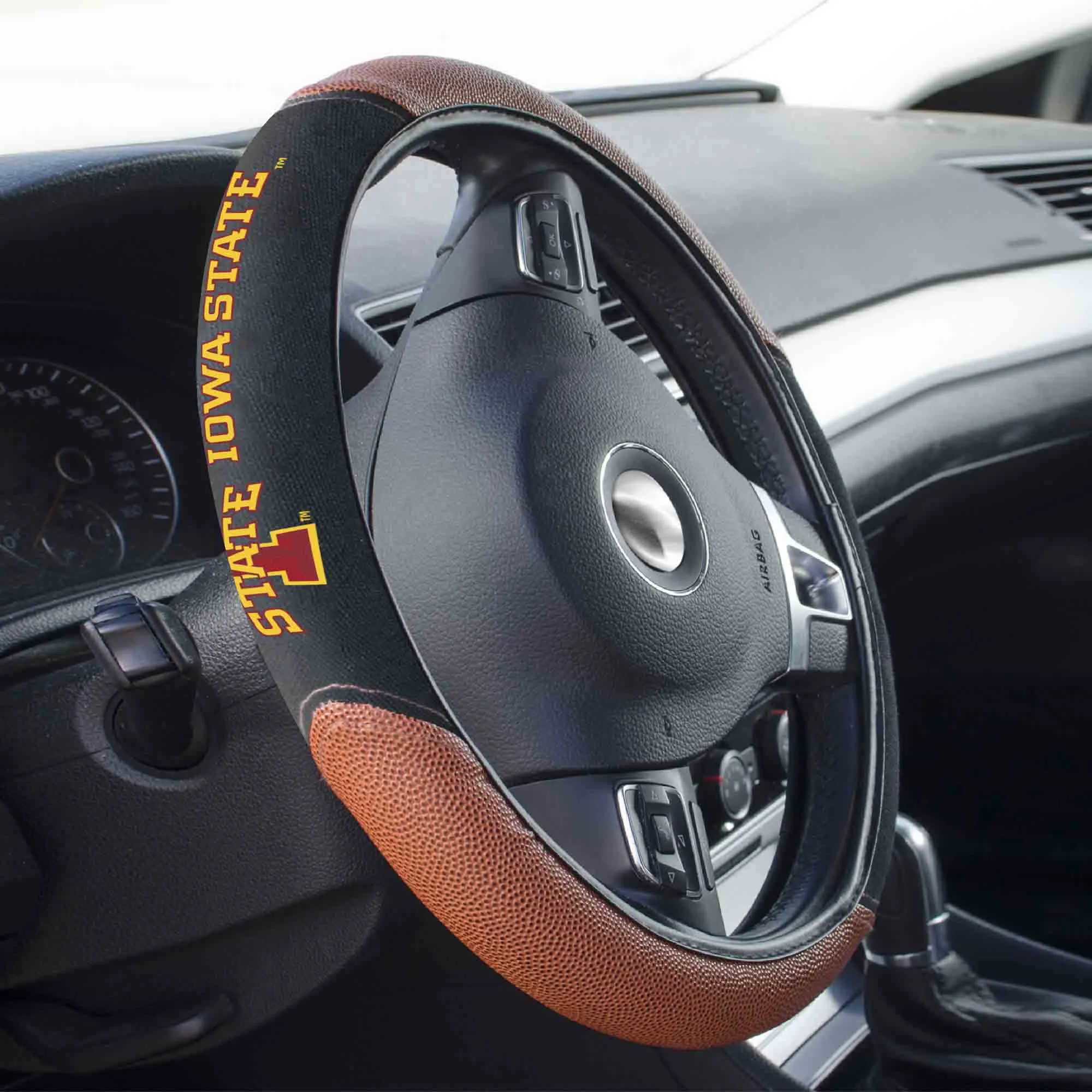 Iowa State Cyclones Football Grip Steering Wheel Cover 15" Diameter