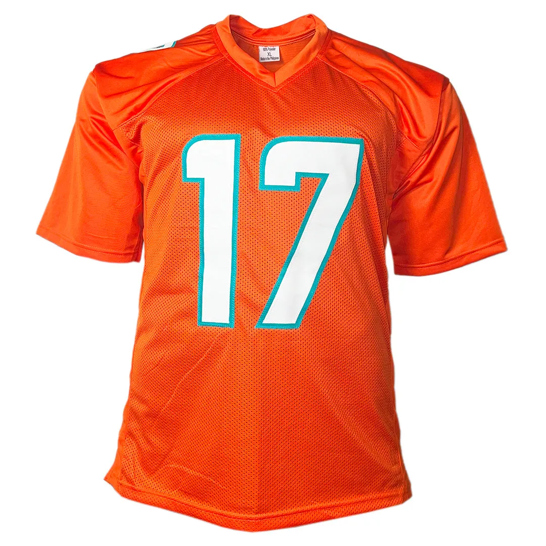 Jaylen Waddle Signed Miami Orange Football Jersey (JSA)