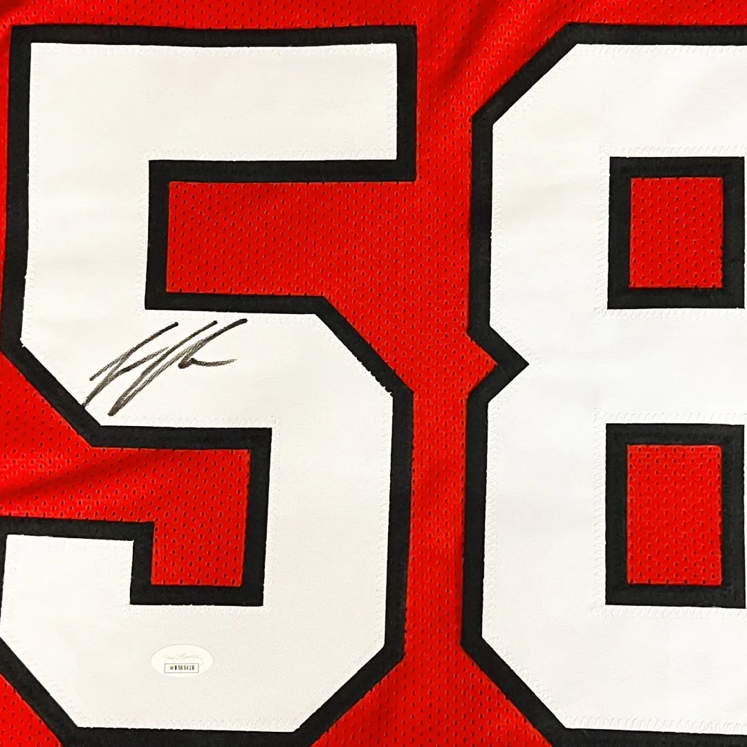 Jessie Tuggle Signed Atlanta Red Football Jersey (JSA)