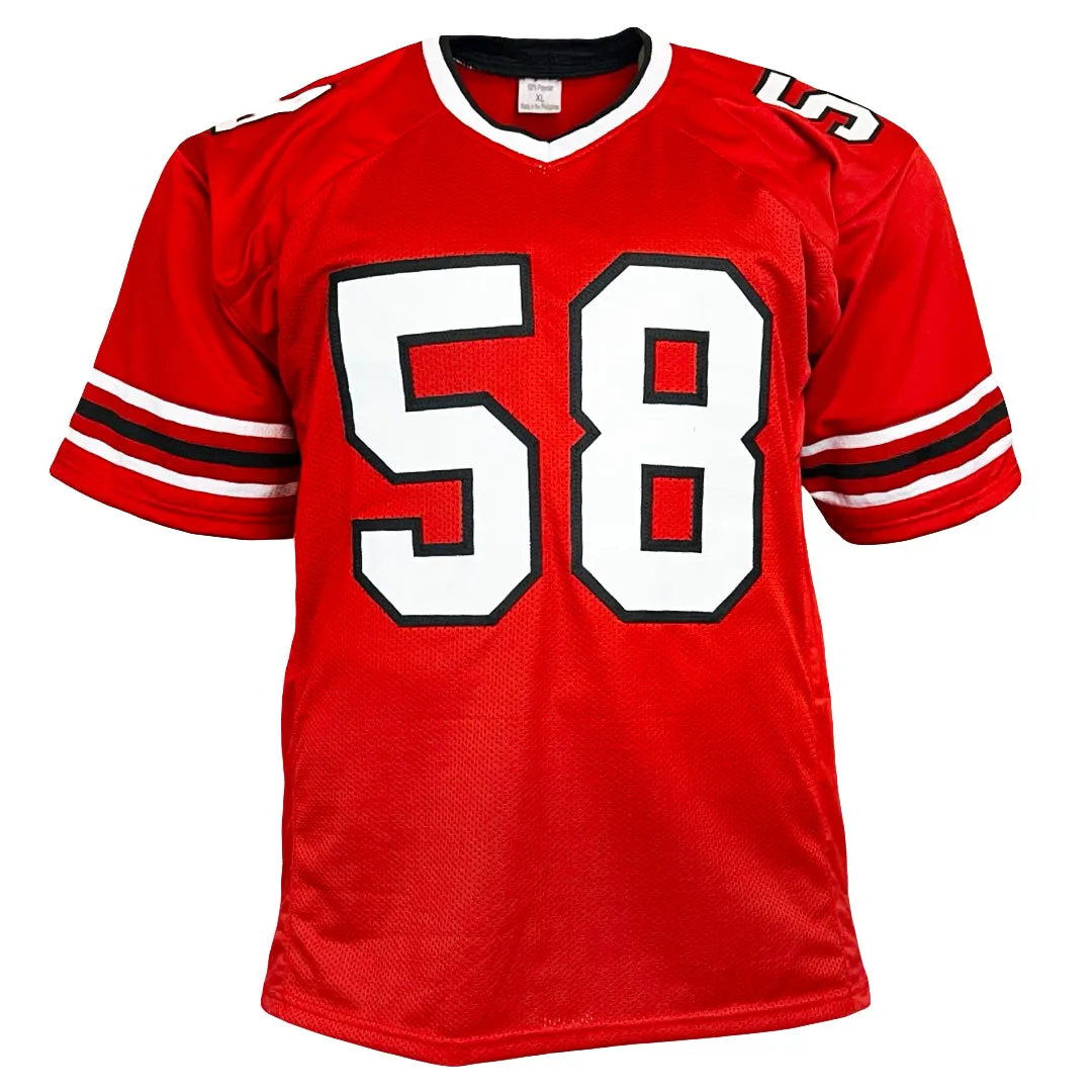 Jessie Tuggle Signed Atlanta Red Football Jersey (JSA)