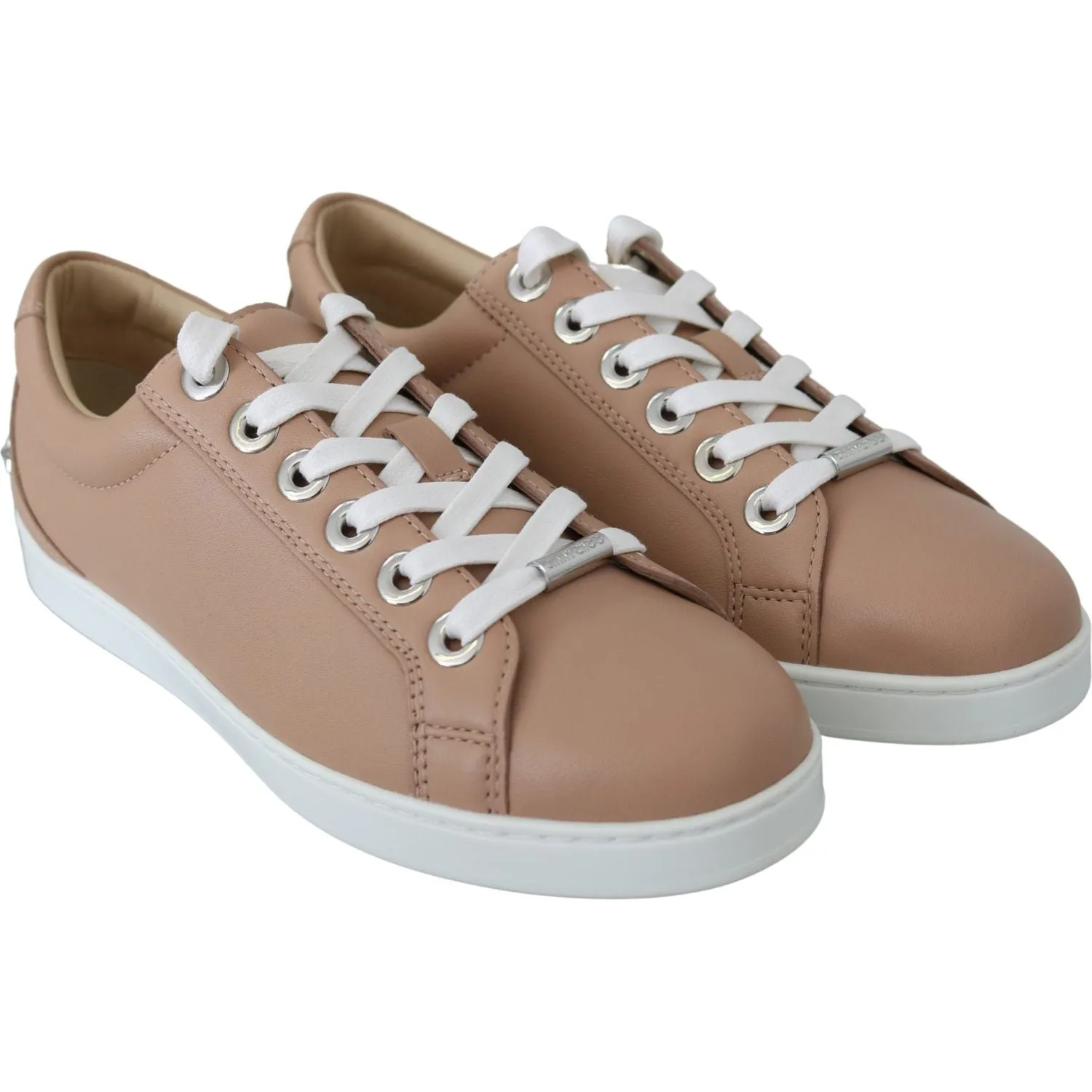 Jimmy Choo Powder Pink Nappa Leather Sneakers