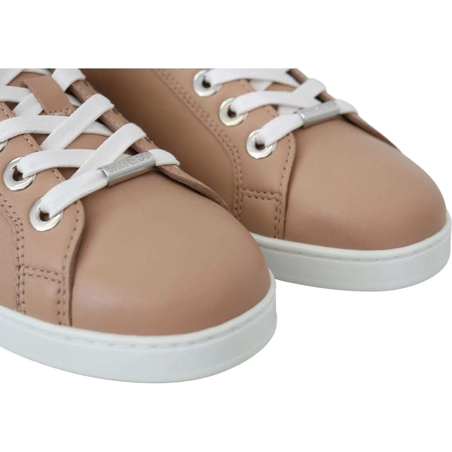 Jimmy Choo Powder Pink Nappa Leather Sneakers