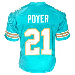 Jordan Poyer Signed Miami Teal Football Jersey (Beckett)