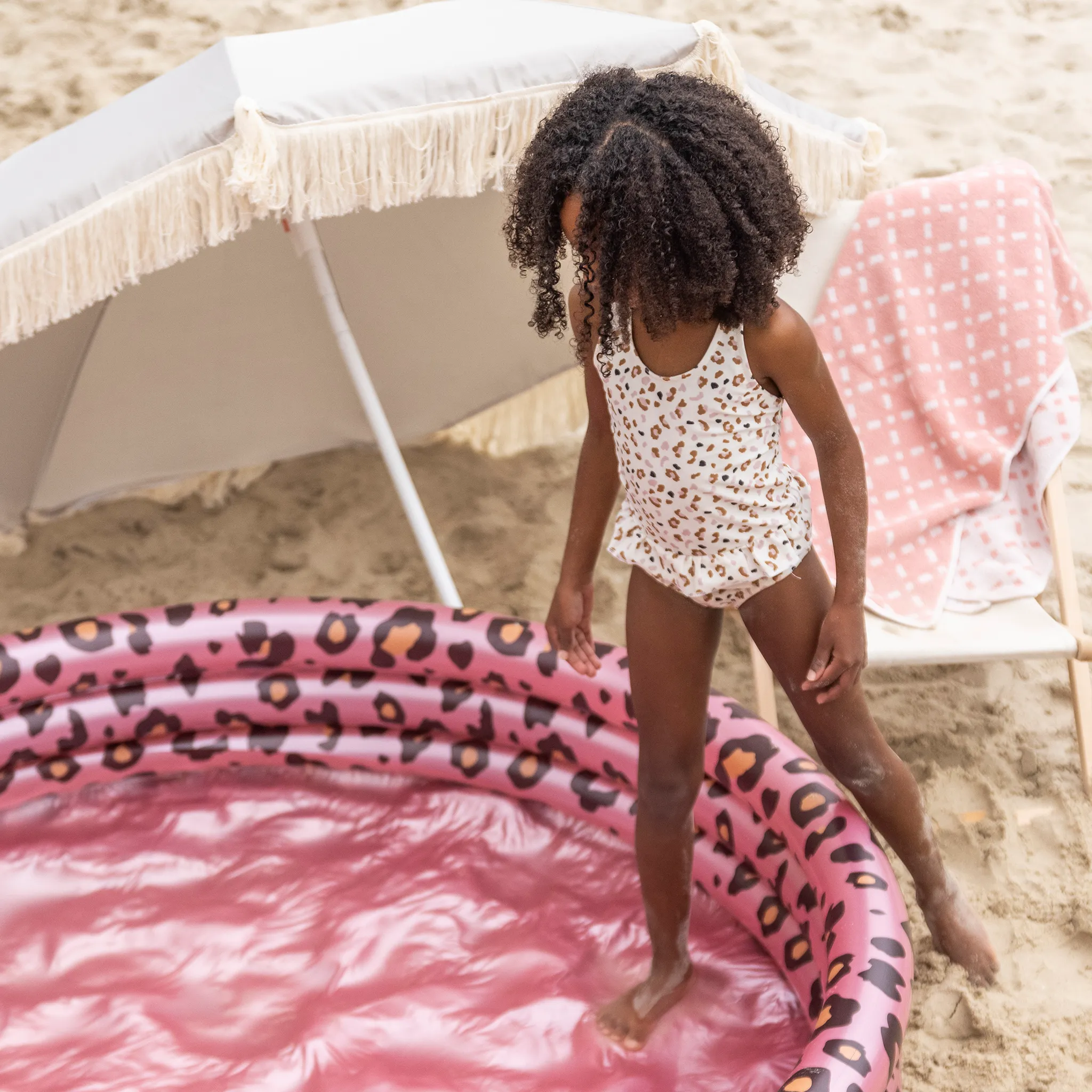 Khaki leopard print Swimsuit by Swim Essentials