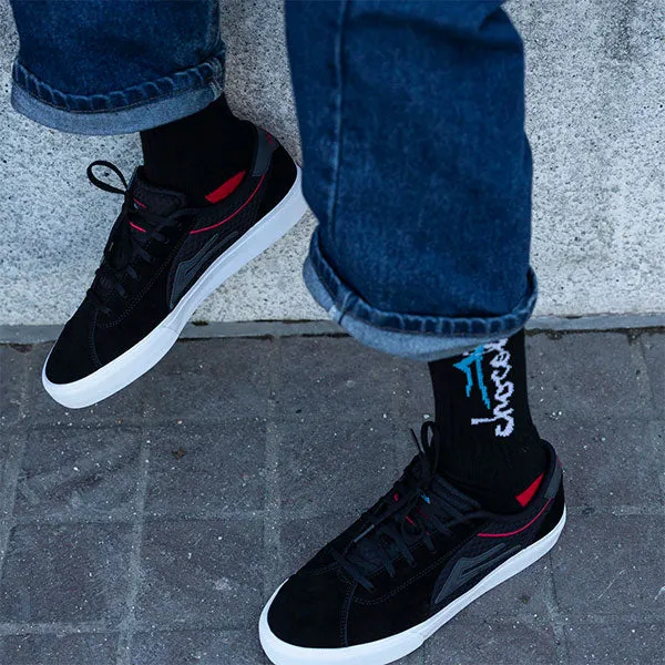 Lakai x Chocolate Flaco II - Black/Red Suede