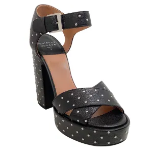 Laurence Dacade Black Leather Rosange Studded Platform Sandals