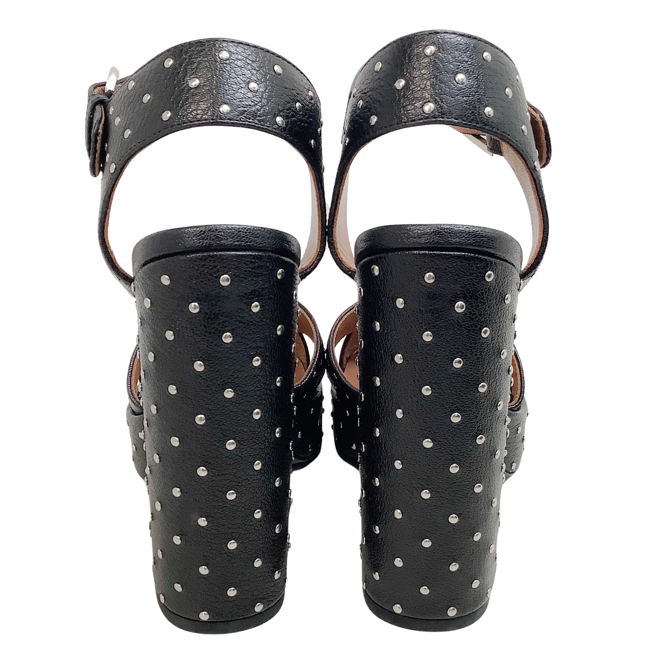 Laurence Dacade Black Leather Rosange Studded Platform Sandals