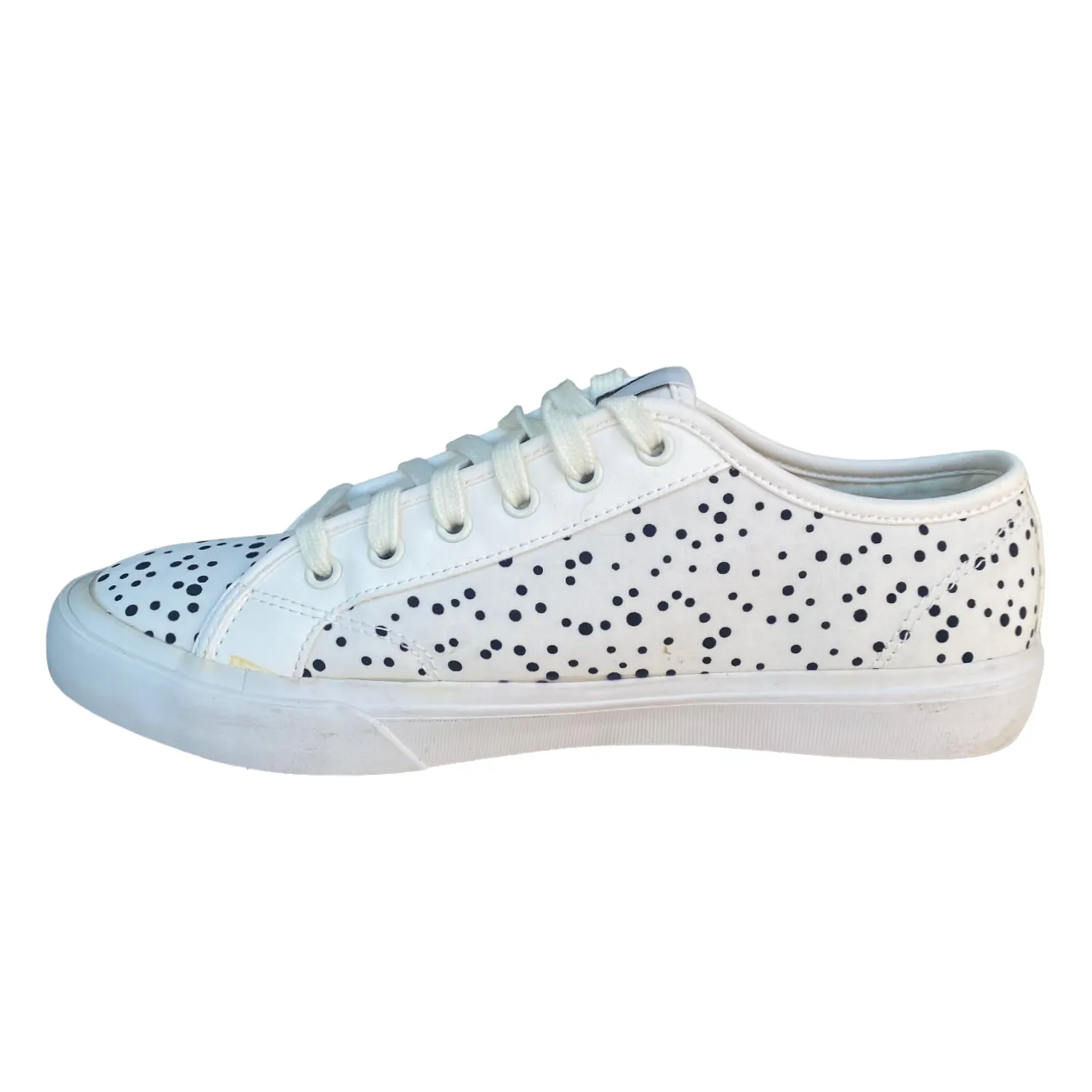 Le Coq Sportif scarpa sneakers da donna in tela Courteline Dots 1510109 bianco latte-nero