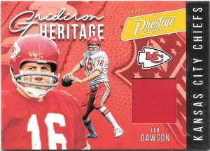 Len Dawson, Gridiron Heritage, 2020 Panini Prestige Football NFL