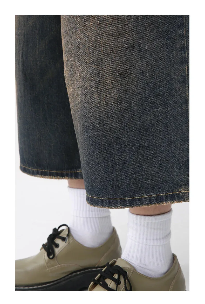 Long Length Baggy Vintage Wash Jorts