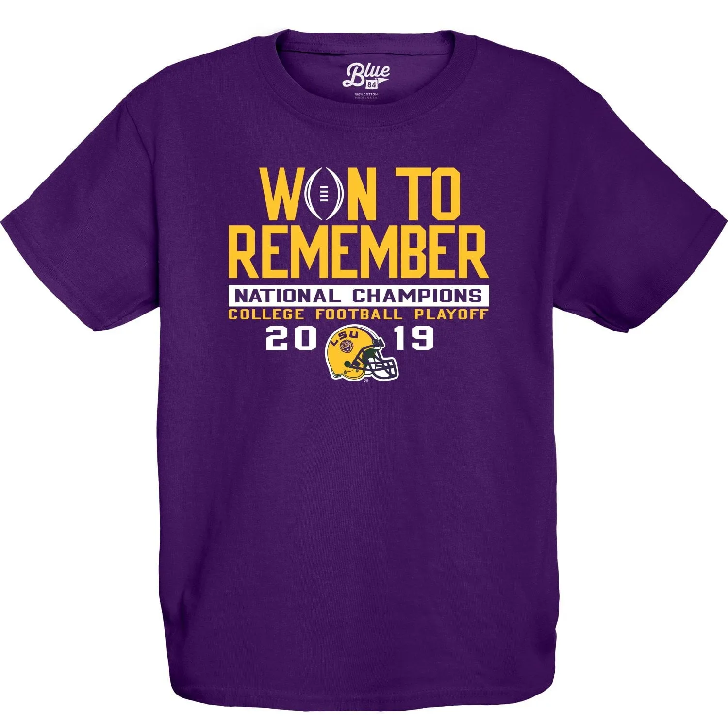 LSU Tigers 2019-2020 Football National Champions YOUTH "Won to Remember" T-Shirt