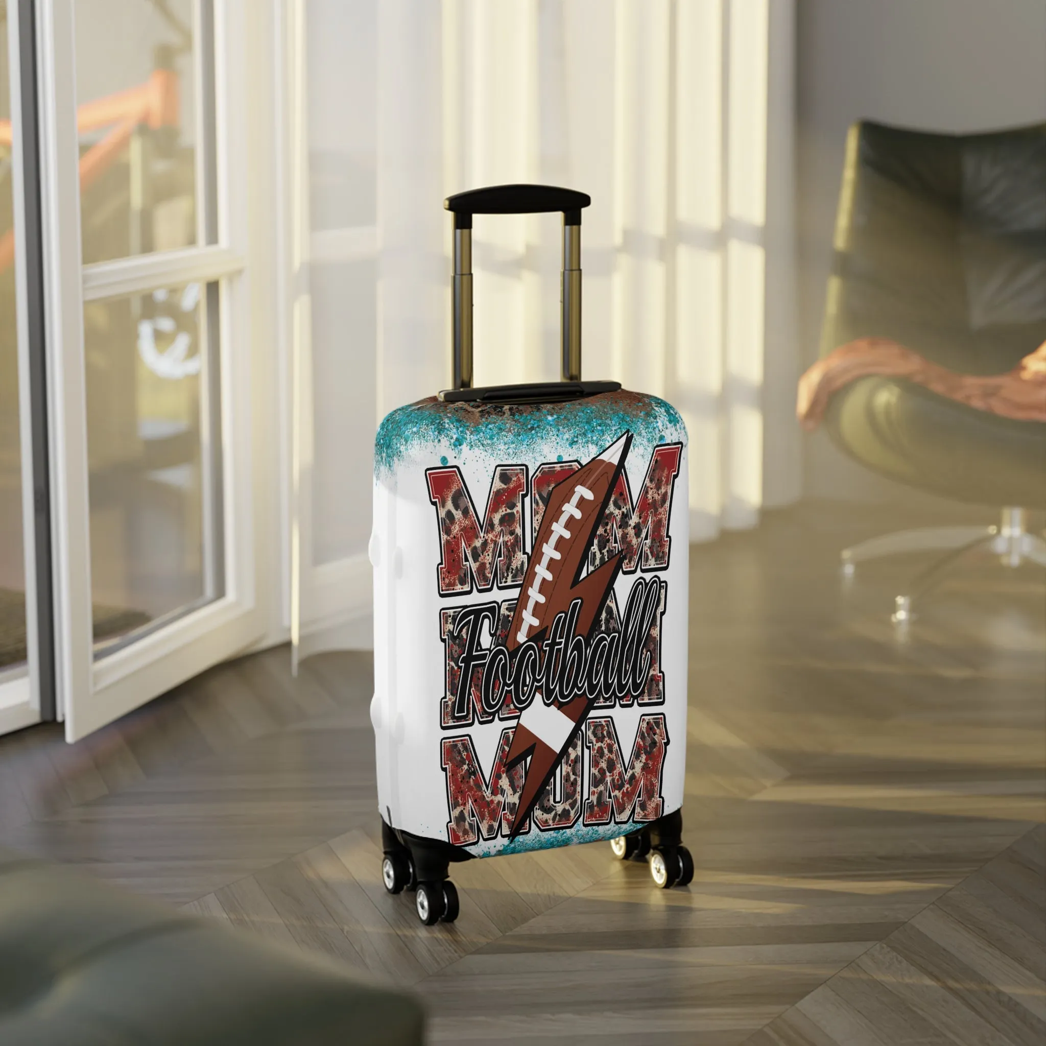 Luggage Cover, Football Mom/Mum, awd-312