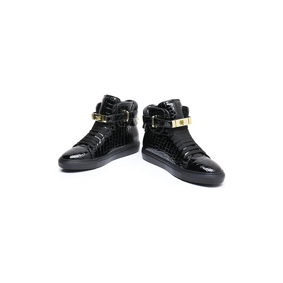 Luxury CrocEmboss High Top Casual Sneakers