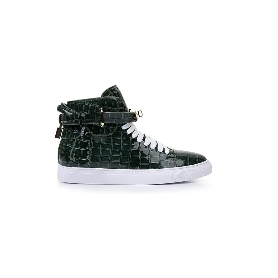 Luxury CrocEmboss High Top Casual Sneakers