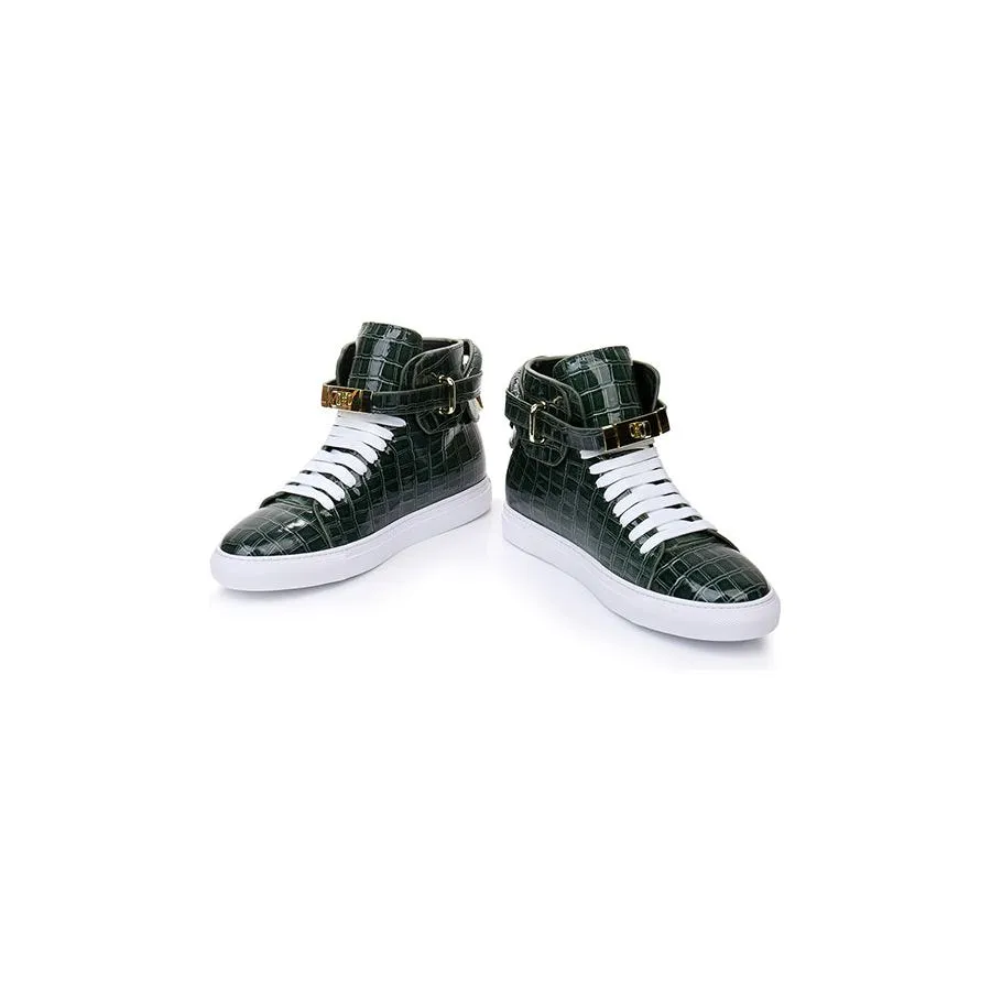 Luxury CrocEmboss High Top Casual Sneakers