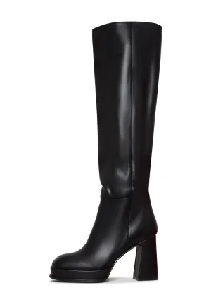 Luxury Leather Over-the-Knee Boots - Black