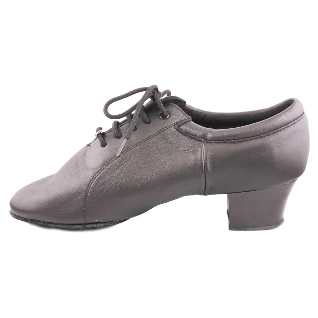 Men's Latin Dance Shoes, Model 419, Black Leather