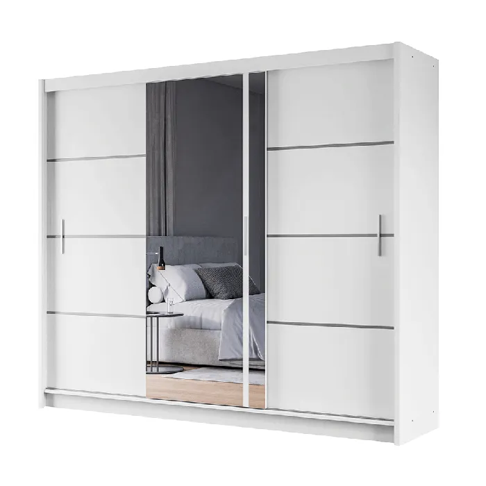 Mersey 250cm Sliding Door Wardrobe White