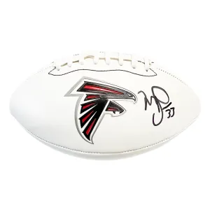 Michael Turner Signed Atlanta Falcons Official NFL Team Logo White Football (Beckett)