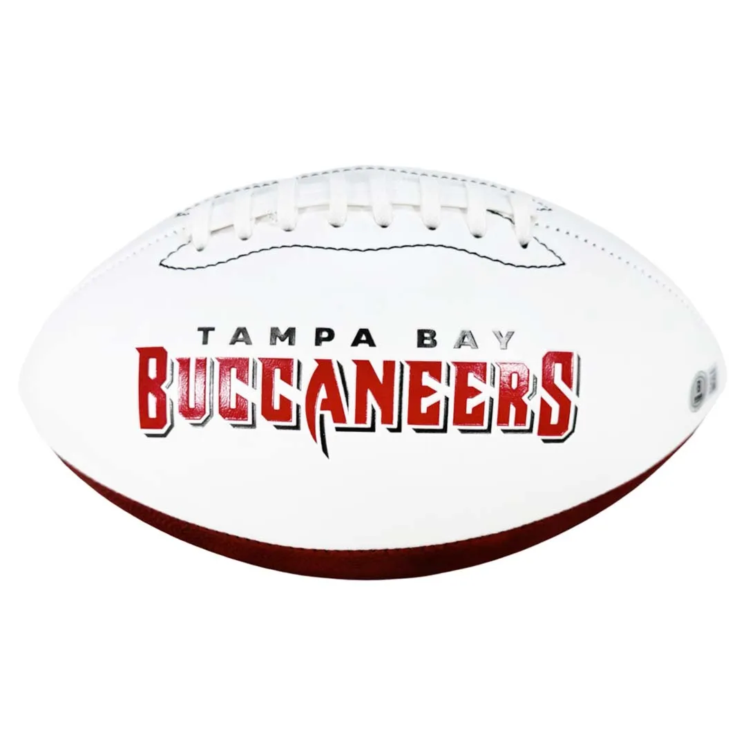 Mike Alstott Signed Tampa Bay Buccaneers Official NFL Team Logo Football (Beckett)