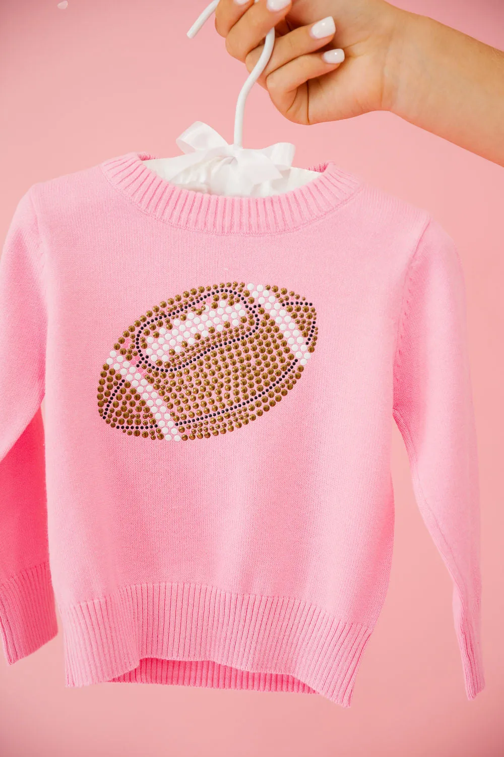 MINI KIDS FOOTBALL FEVER PINK SWEATER