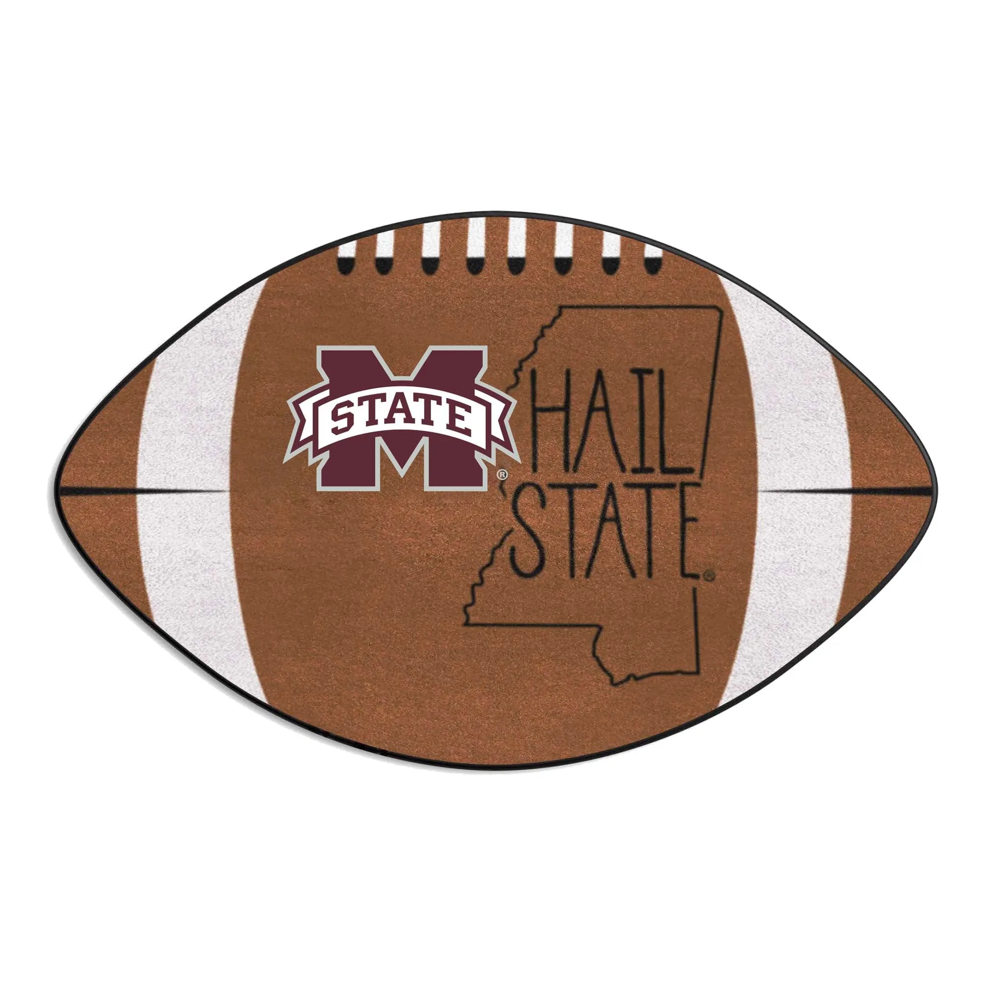 Mississippi State Bulldogs Southern Style Football Rug - 20.5in. x 32.5in.