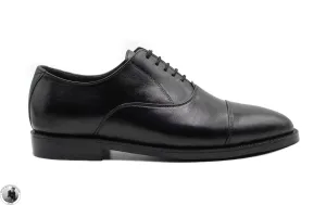 New Men's Handmade Black Leather Oxford Toe Cap Dress Shoes For Men'