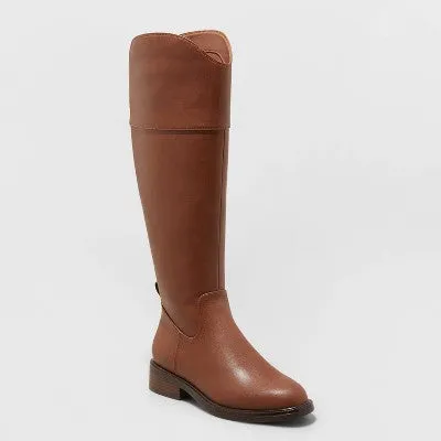 New - Women's Sienna Tall Dress Boots - A New Day Brown 6.5WC