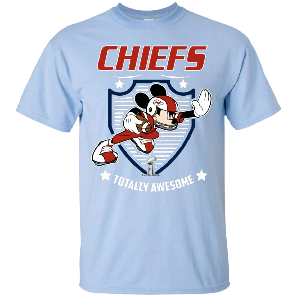 Nfl – Kansas City Chiefs Totally Awesome Mickey Mouse Super Bowl 2019 Football Men Cotton T-Shirt