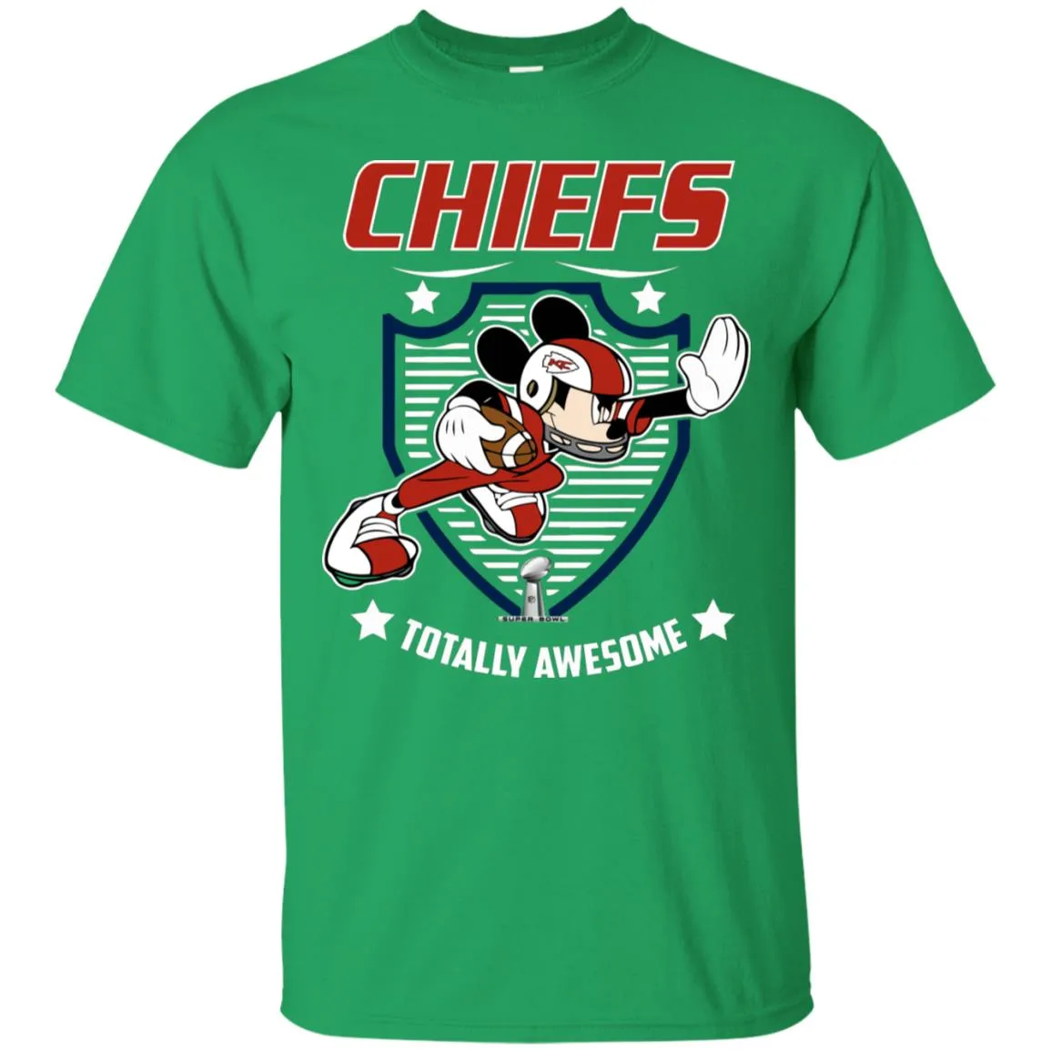 Nfl – Kansas City Chiefs Totally Awesome Mickey Mouse Super Bowl 2019 Football Men Cotton T-Shirt