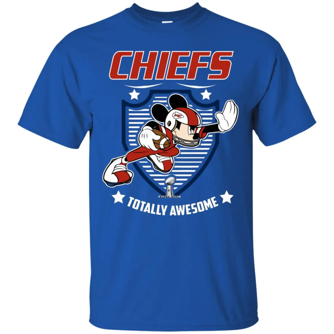 Nfl – Kansas City Chiefs Totally Awesome Mickey Mouse Super Bowl 2019 Football Men Cotton T-Shirt