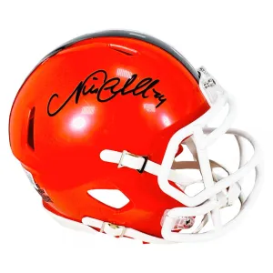 Nick Chubb Signed Cleveland Browns 2024 Speed Mini Football Helmet (Beckett)