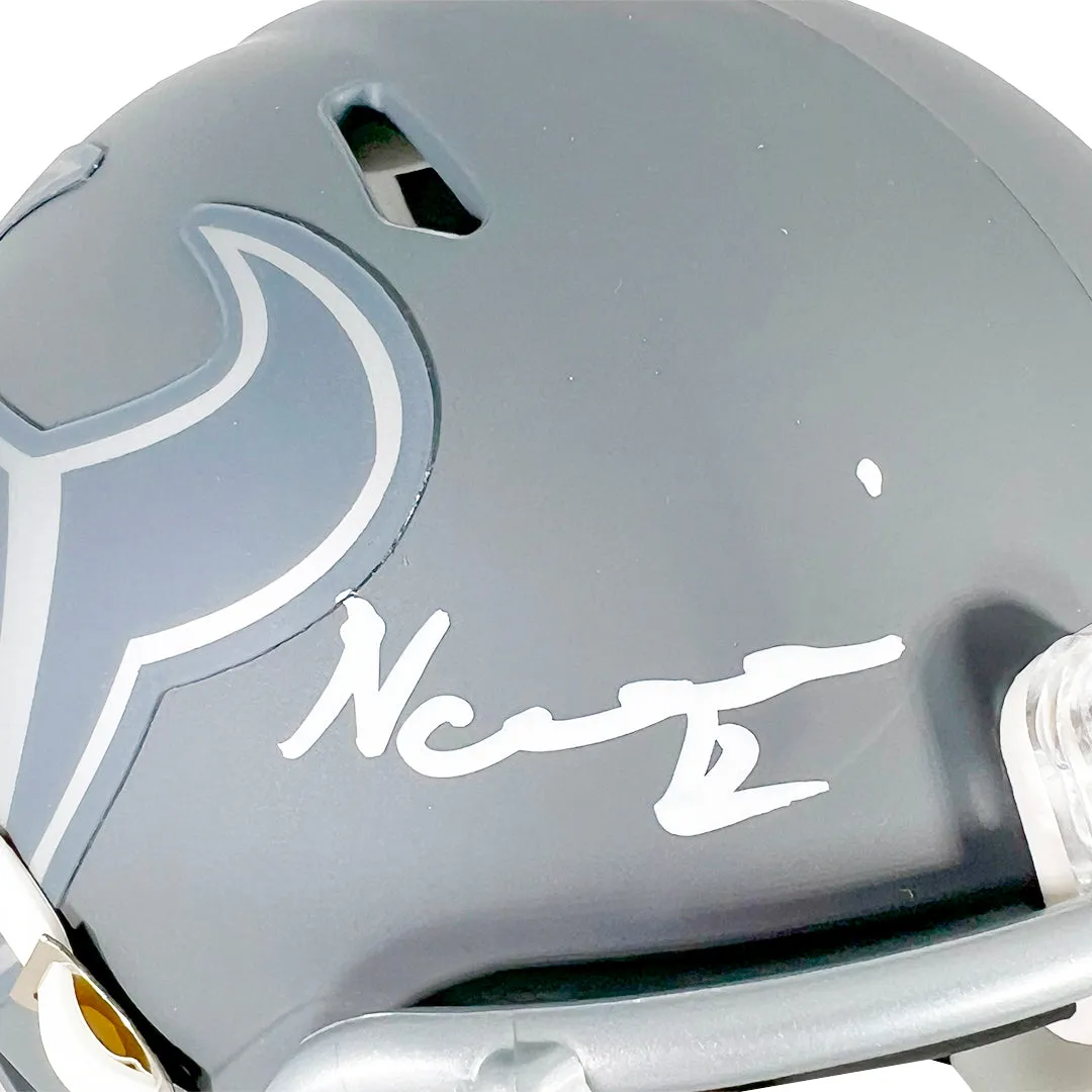 Nico Collins Signed Houston Texans Slate Alternate Speed Mini Football Helmet (Beckett)