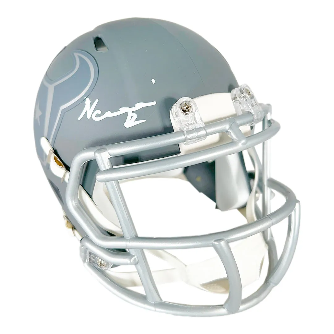 Nico Collins Signed Houston Texans Slate Alternate Speed Mini Football Helmet (Beckett)