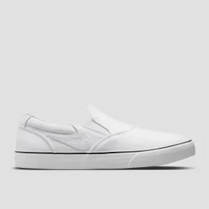 Nike SB Chron 2 Slip Skate Shoes White / White / Black