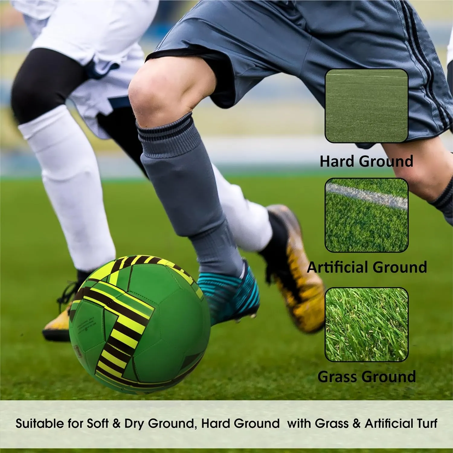 Nivia Blade Machine Stitched Football - Green/Outer Material:PVC (Size: 3)