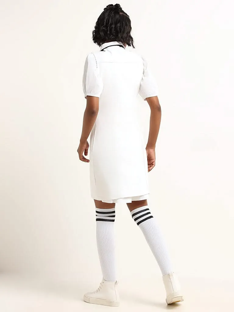 Nuon White Shirt Dress