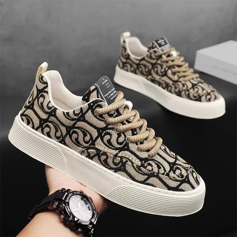 OB Breathable Lace Up Platform Sneakers