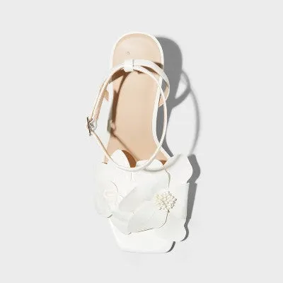 Open Box Women's Antonette Heels - A New Day™ White 7