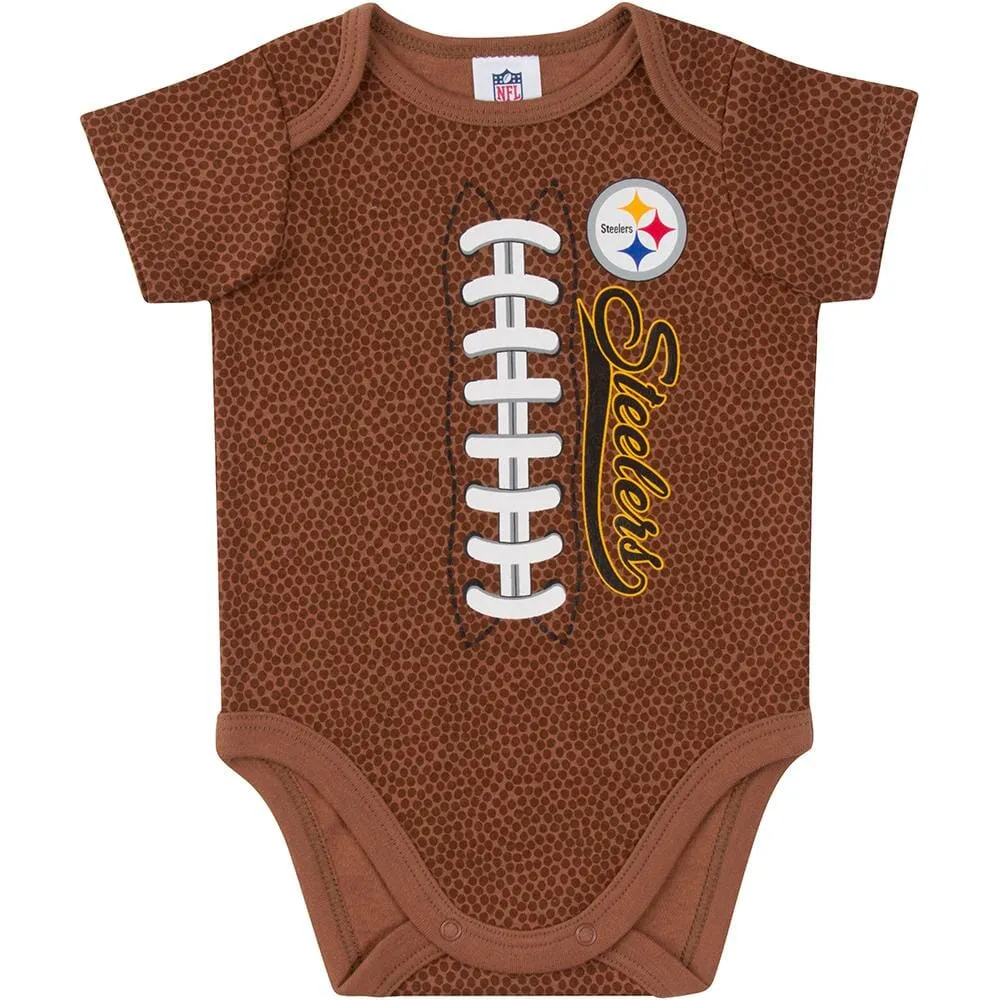 Pittsburgh Steelers Baby Boys Football Short Sleeve Bodysuit